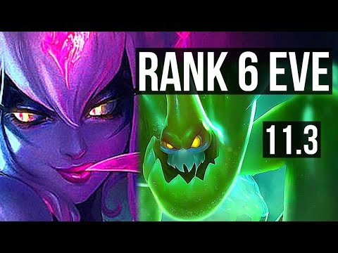 EVELYNN vs ZAC (JUNGLE) | Rank 6 Eve, 700+ games, 8/2/5, Godlike | NA Grandmaster | v11.3
