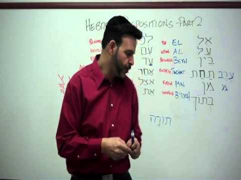 Hebrew Lesson 26 - Hebrew Independent Prepositions part 2 with Rabbi Brian Bileci at Simchat Yeshua