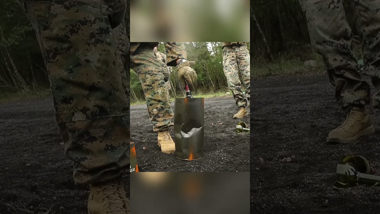 Marines use C4 and wine bottles to make Shaped charges #shorts