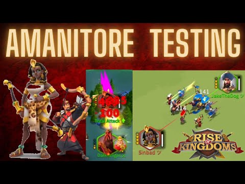 Amanitore Open-Field Testing with Ramses, YSG, Artemisia in Rise of Kingdoms