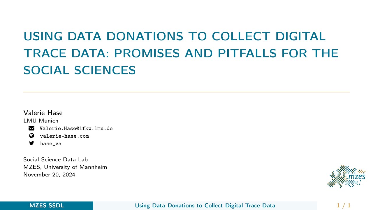 Using Data Donations to Collect Digital Trace Data: Promises and Pitfalls for the Social Sciences