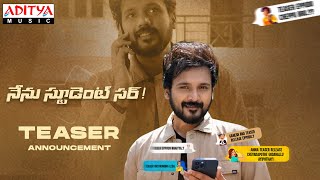 Nenu Student Sir Teaser Announcement | Bellamkonda Ganesh & Avantika Dassani | Mahati Swara Sagar