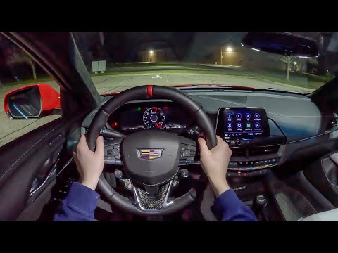 2024 Cadillac CT4-V Blackwing 6MT - POV Night Drive (Binaural Audio)