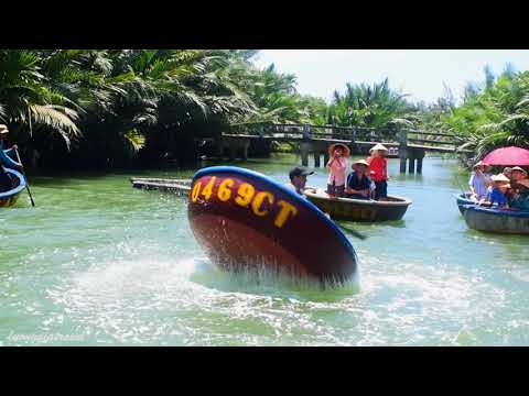 Biểu diễn xoay thuyền thúng ở Rừng Dừa Bảy Mẫu | Du lịch Hội An