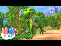 Here comes the dinosaurs 🦖 | Dinosaur Song for Kids | HeyKids Nursery Rhymes