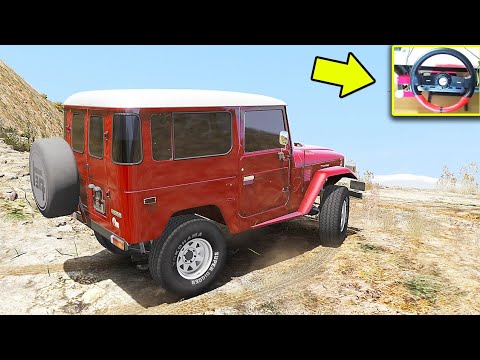 Naik Gunung Pake Jeep Hardtop - Grand Theft Auto 5 (Steering Wheel)