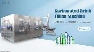 ASFL 500ML glass bottle 18000BPH carbonated drink filling machine 40 filling valve