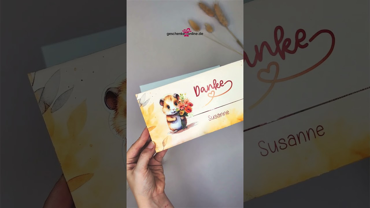 Danke-Geschenk | Dankeschön-Ziehkarte für Gutscheine oder Geld | #geschenkverpackung #geldgeschenk