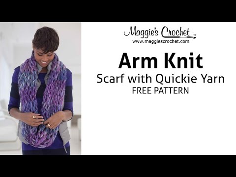 Lion Brand Quickie Arm Knit Scarf Pattern