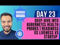 Day 23 MASTER Kubernetes Health Probes Readiness Vs Liveness Vs Startup CKA Course 2025