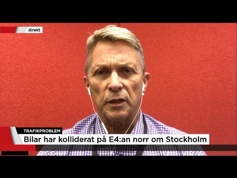Bilkrock på E4:an - "En hel del köer" - Nyheterna (TV4)