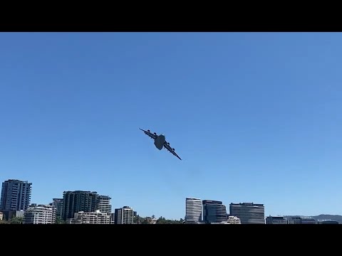 RAAF C17 Brisbane RiverFire Practice (2021)