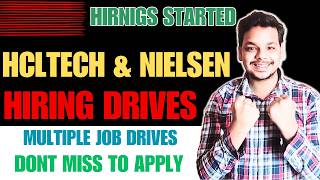 HclTech , Nielsen Biggest Hiring Drives Announced | Off Campus Drive | 2026, 2025, 2024 Batch