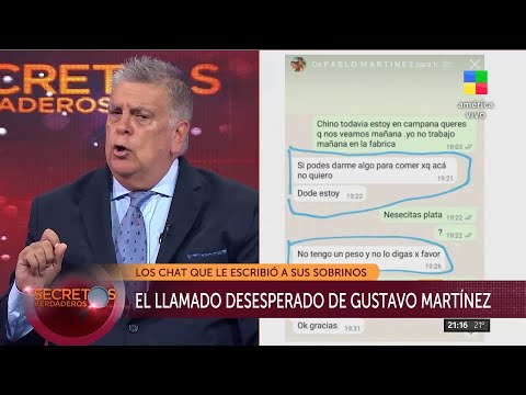 ???? El llamado desesperado de Gustavo Martínez: los chats que le escribió a sus sobrinos