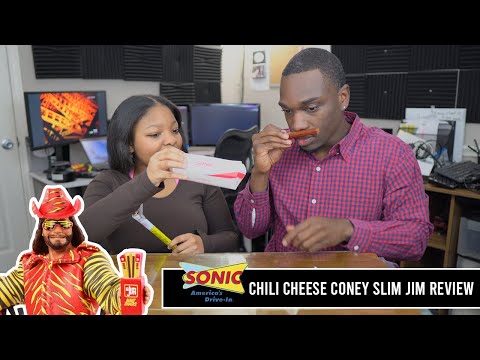 We try the SONIC Chili Cheese Coney flavored Slim Jim!...