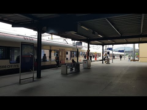 Train station on wednesday afternoon Delemont Swiss May 24 2023