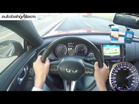 262 KM/H!!! INFINITI Q60 3.0T POV TOP SPEED AUTOBAHN