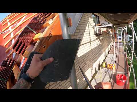 Schiefer Schuppen an Ortgang - Teil 8 - Biberschwanzdach Ibbenbüren