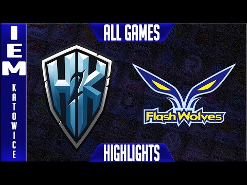 H2k vs Flash Wolves Highlights All Games - IEM Katowice 2017 Semi-final - H2K vs Flash Wolves