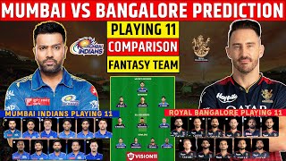 MI vs RCB Dream11 Prediction IPL 2023 | MUM vs BAN Dream11 Team Prediction | Dream11 Team of Today