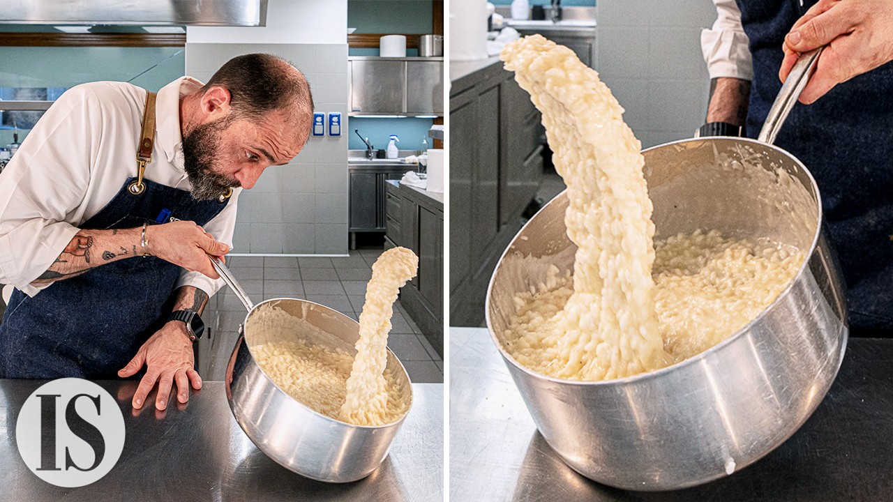 La "tecnica dell'onda" di Christian Costardi per mantecare il risotto come un grande maestro