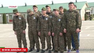 Для призывников из Чеченской Республики устроили день армейской жизни