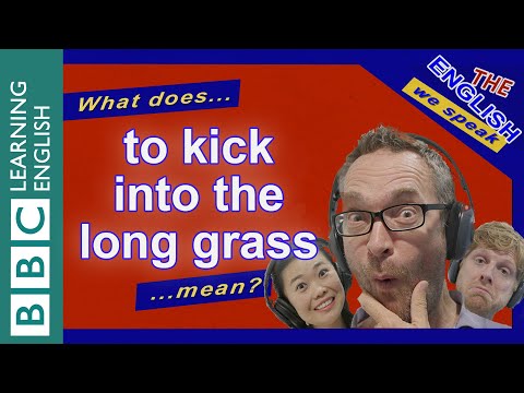 What does 'to kick into the long grass' mean?