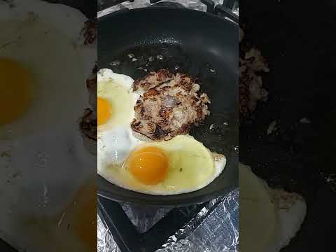 Grass-fed ground beef patty style with rice onions...