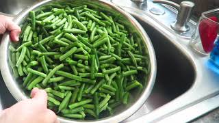 Prepping and Pressure Canning Green Beans for Beginners