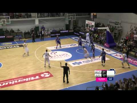 Kevin Johnson - dwie dobitki wsadem - Polfarmex Kutno