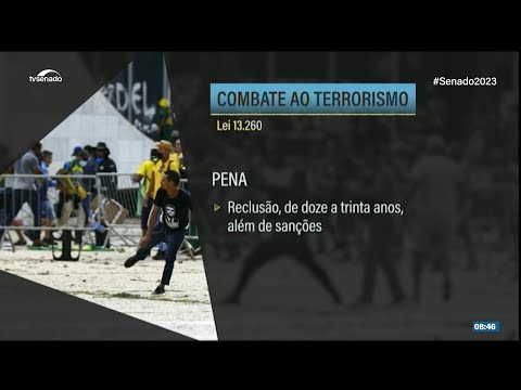 Atualização da Lei Antiterrorismo volta ao debate após vandalismo de 8 de janeiro