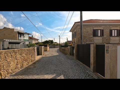 Como vive a classe média numa aldeia portuguesa? Viana do Castelo, Portugal Walking Tour 4K
