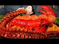 Mukbang ASMR 5ft Giant OCTOPUS Legs Lobster Spicy Stir Fried Jjamppong Seafood Recipe Ssoyoung