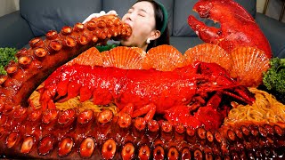 Download lagu [Mukbang ASMR] 5ft! Giant OCTOPUS Legs🐙 Lobster Spicy Stir-Fried Jjamppong Seafood Recipe Ssoyoung mp3