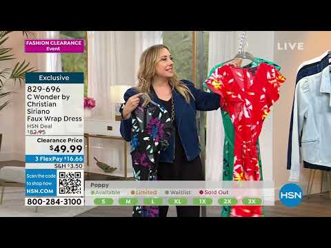 C Wonder by Christian Siriano Faux Wrap Dress