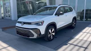 2025 Volkswagen Taos S - Pure White with Gray & Black Cloth
