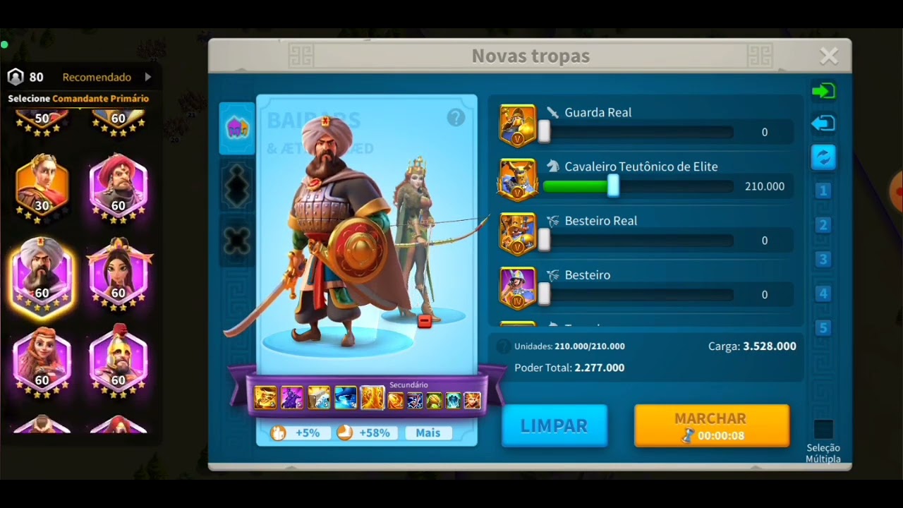Melhores duplas para kvk1/kvk2! Rise of kingdoms