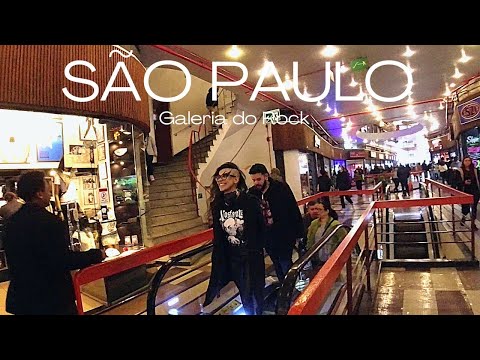 [ 4K ] Walking in Sao Paulo | GALERIA DO ROCK, ponto de encontro da galera do rock de São Paulo