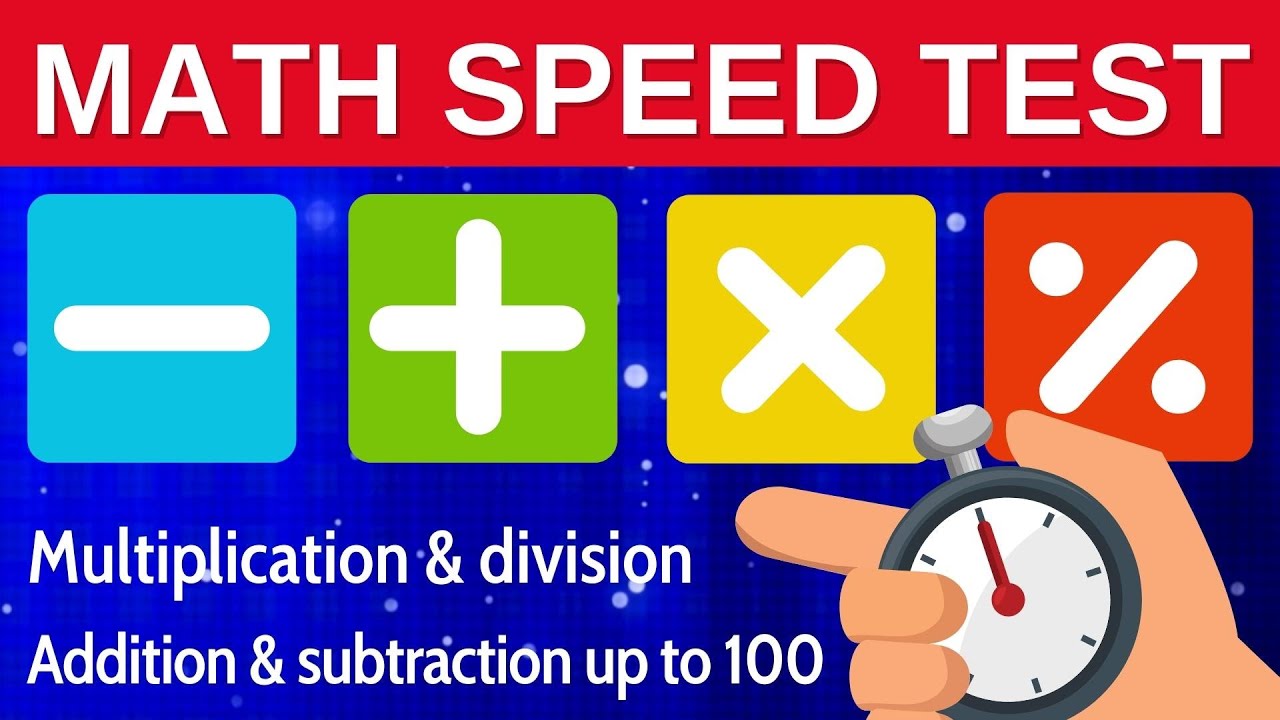 Math Speed Test - Addition, Subtraction, Multiplication and Division, Math Speed Quiz, Mathematic