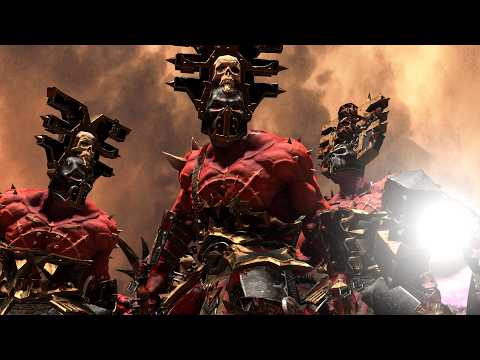 DARK ELVES vs KHORNE - Warhammer TotalWar cinematic battle