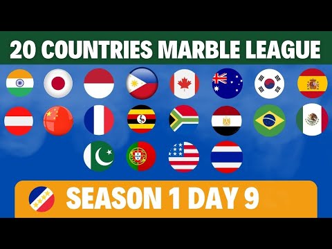 20 Countryballs Playoff Elimination League in Algodoo, Season 1 Day 9 // Captain Marble Racing