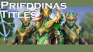 Guide to All Titles from Prifddinas