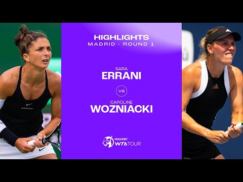 Теннис Sara Errani vs. Caroline Wozniacki | 2024 Madrid Round 1 | WTA Match Highlights