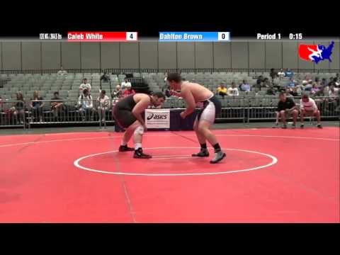 Caleb White vs. Dahlton Brown at 2013 Junior Nationals - FILA - FS
