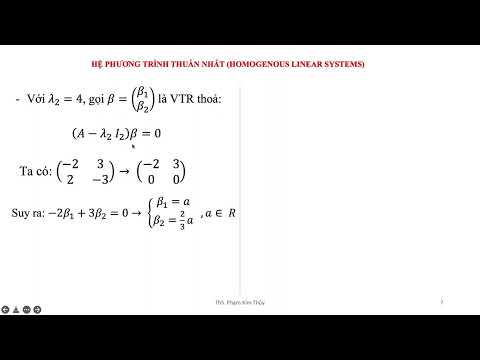Hệ phương trinh vi phân tuyến tính thuần nhất