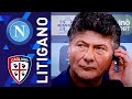 NAPOLI CAGLIARI 2 0 - Intervista Mazzarri che litga con Ciro Ferrara Dazn