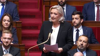 Suspension de la réforme des retraites : la question de Marine Le Pen au Premier ministre