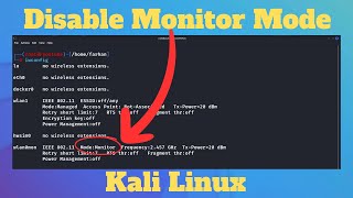 How to Disable MONITOR MODE in kali linux