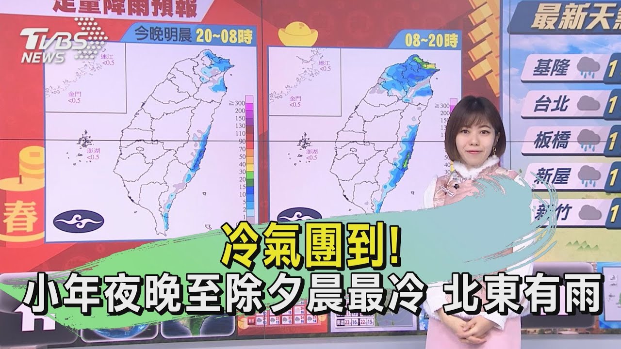 冷氣團到！小年夜晚至除夕晨最冷　北東有雨