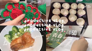 productive week in my life vlog 🍞 | journaling, crocheting, cooking, baking, and more !!